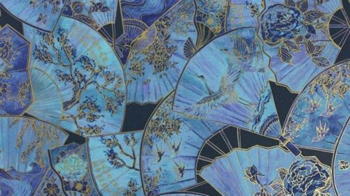 Fanfare Electric Blue-Gold W7146-02